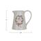 Hello Honey® 1qt. Holly Jolly Stoneware Pitcher with Gold Electroplating